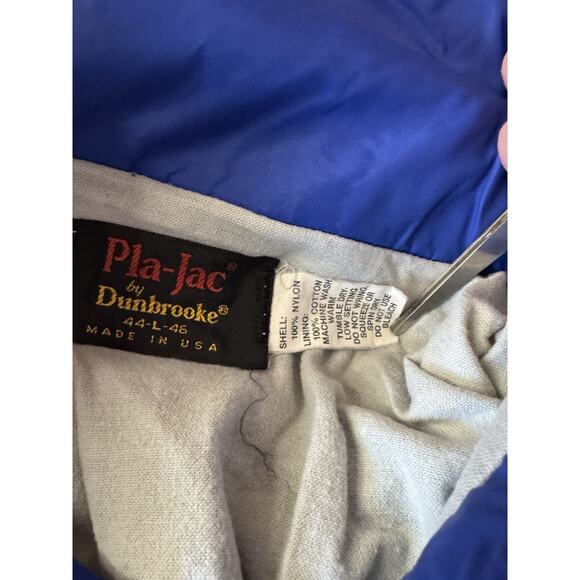 Vintage Advertising Jacket Eagle Pack Pet Food Large Blue Dunbrook Pla Jac Nylon - Picture 3 of 7